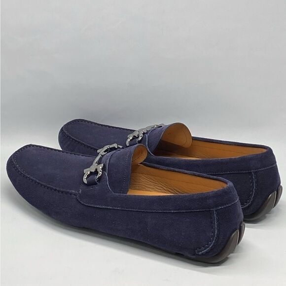 Ferragamo Parigi Gancini Suede Driving Loafer size 12 - Picture 8 of 12